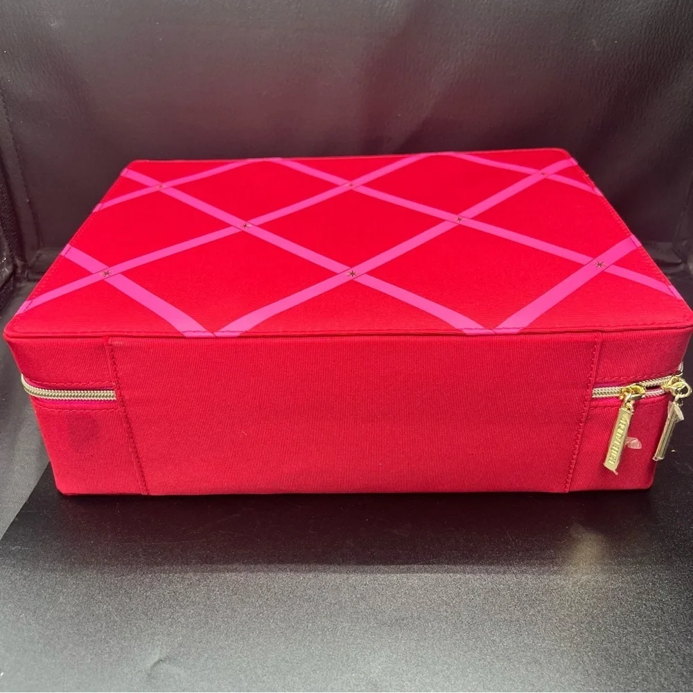 Estée Lauder Cosmetic Case Red with pink diamond style design